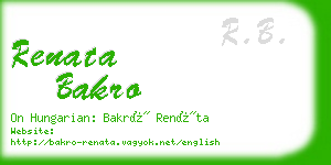 renata bakro business card